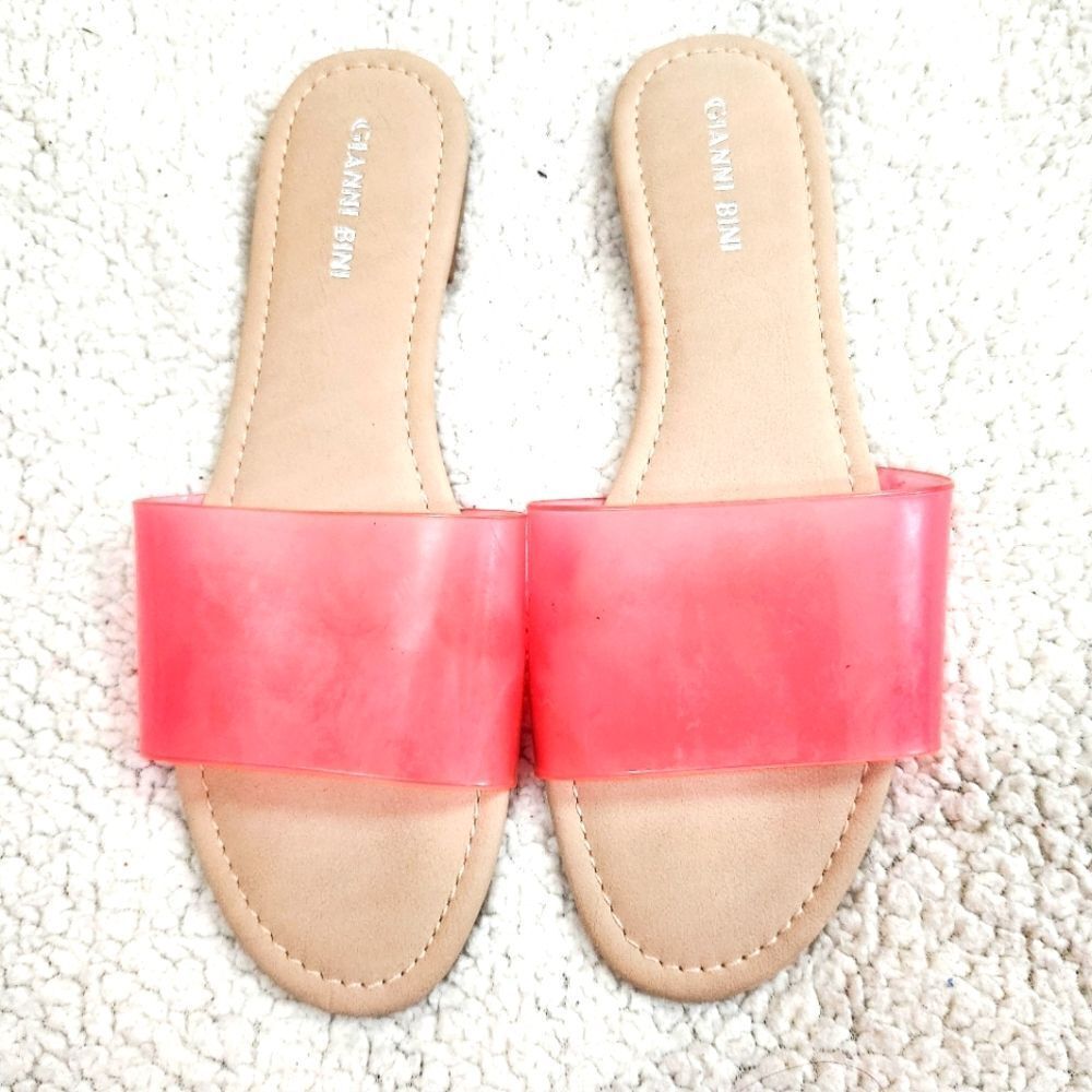 Giani Bini slides Clear Pink 8